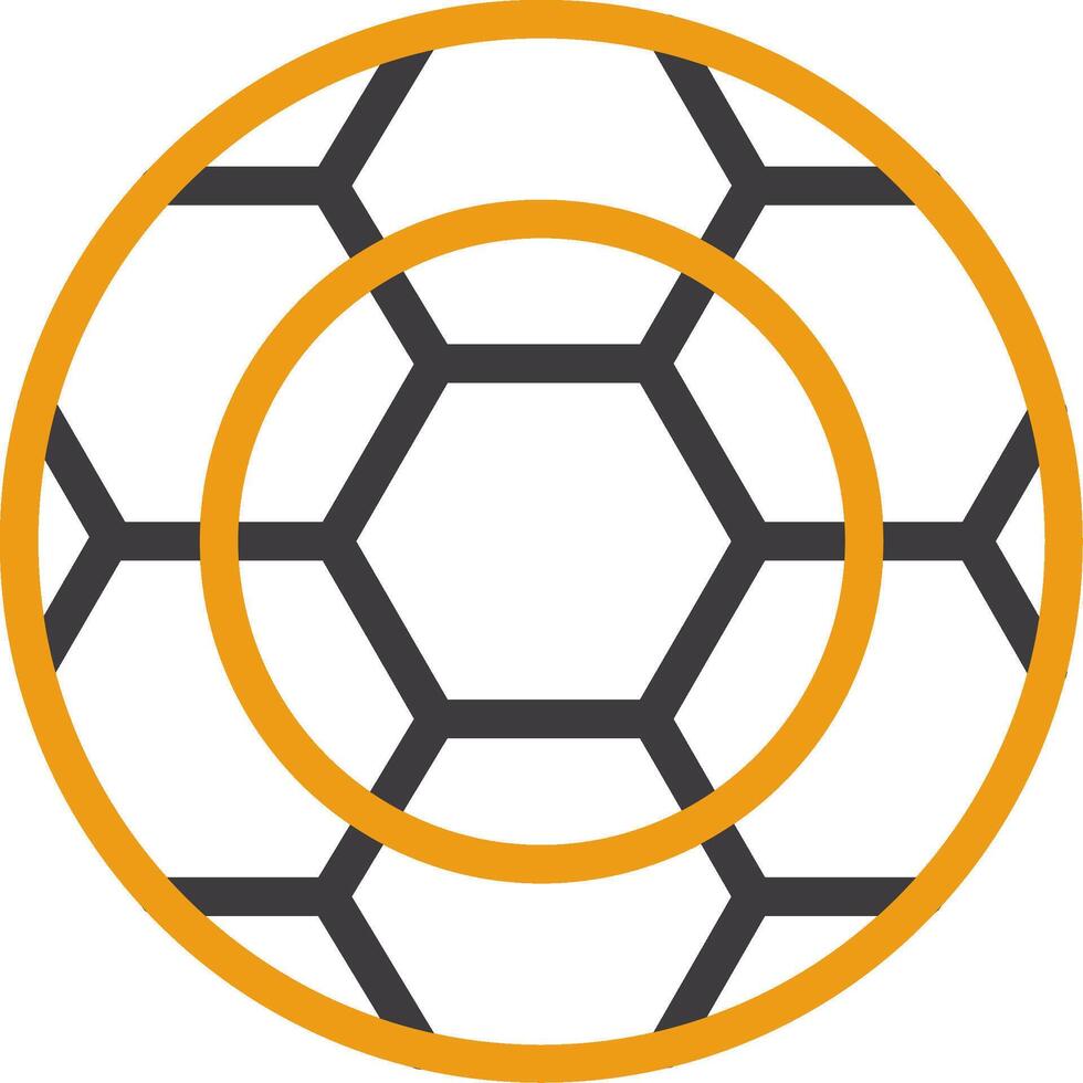 icono de dos colores de la línea de fútbol vector