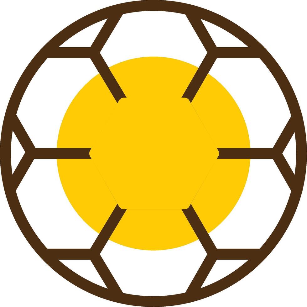 Football Yellow Lieanr Circle Icon vector