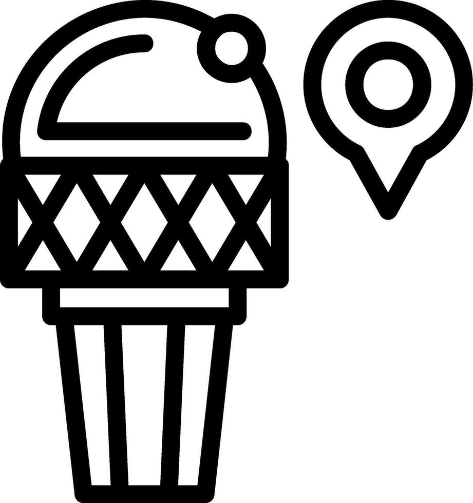 Ice Cream Line Icon vector