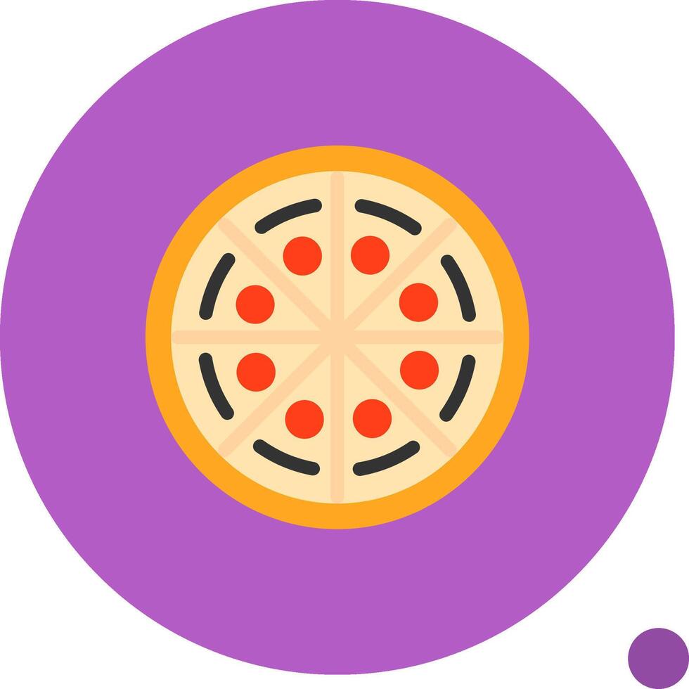 Pizza Flat Shadow Icon vector