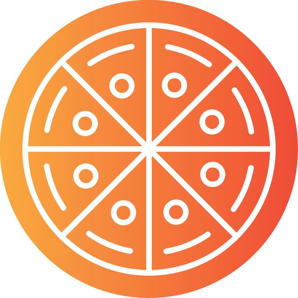 Pizza Solid Multi Gradient Icon vector