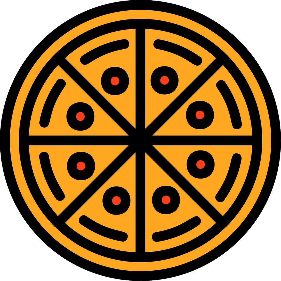 Pizza Line Filled Icon vector