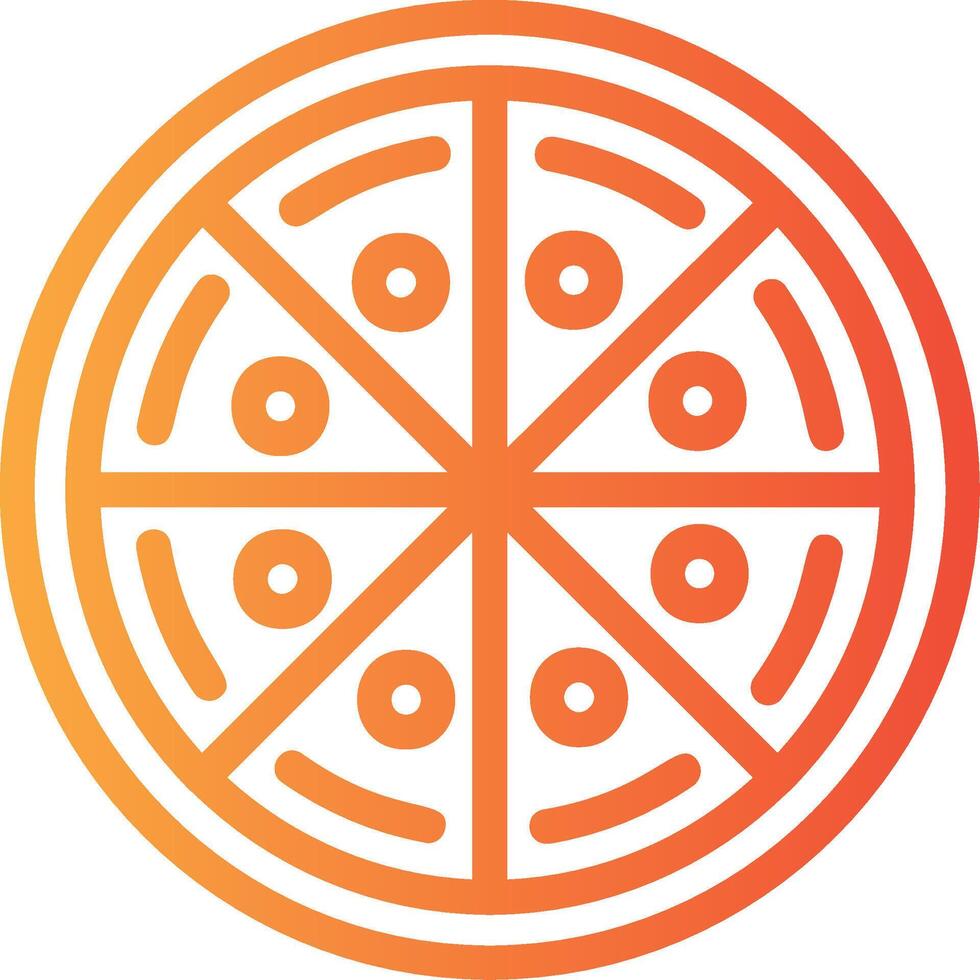 Pizza Linear Gradient Icon vector