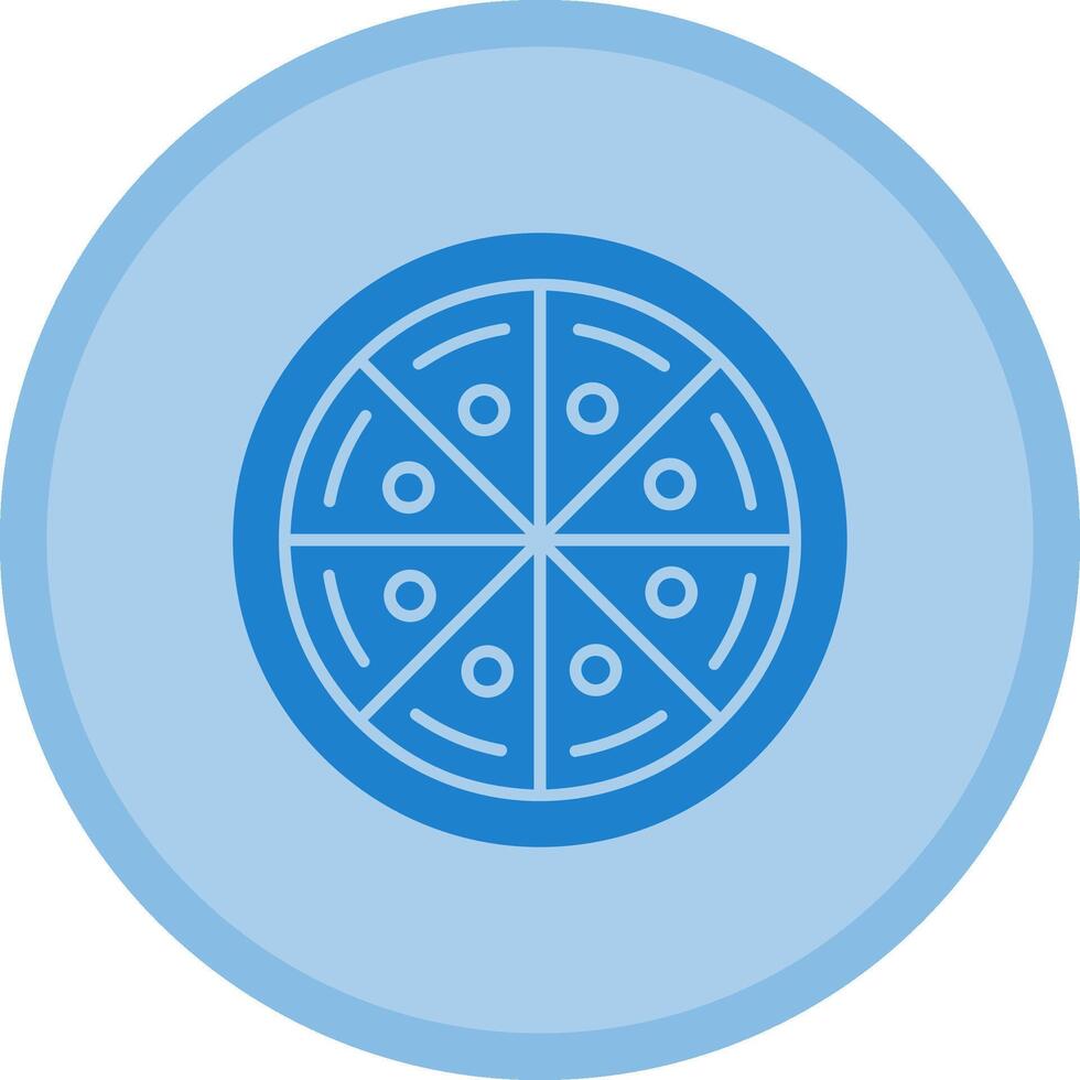 Pizza Multicolor Circle Icon vector