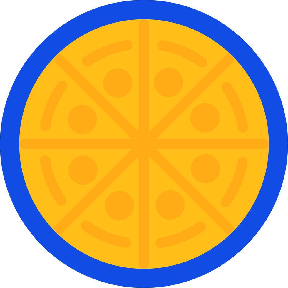 Pizza Flat Two Color Icon vector