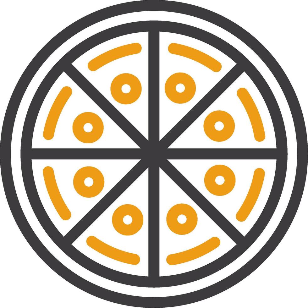 Pizza Line Two Color Icon vector