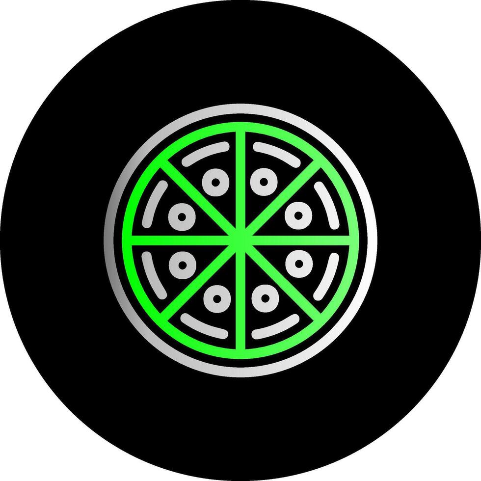 Pizza Dual Gradient Circle Icon vector