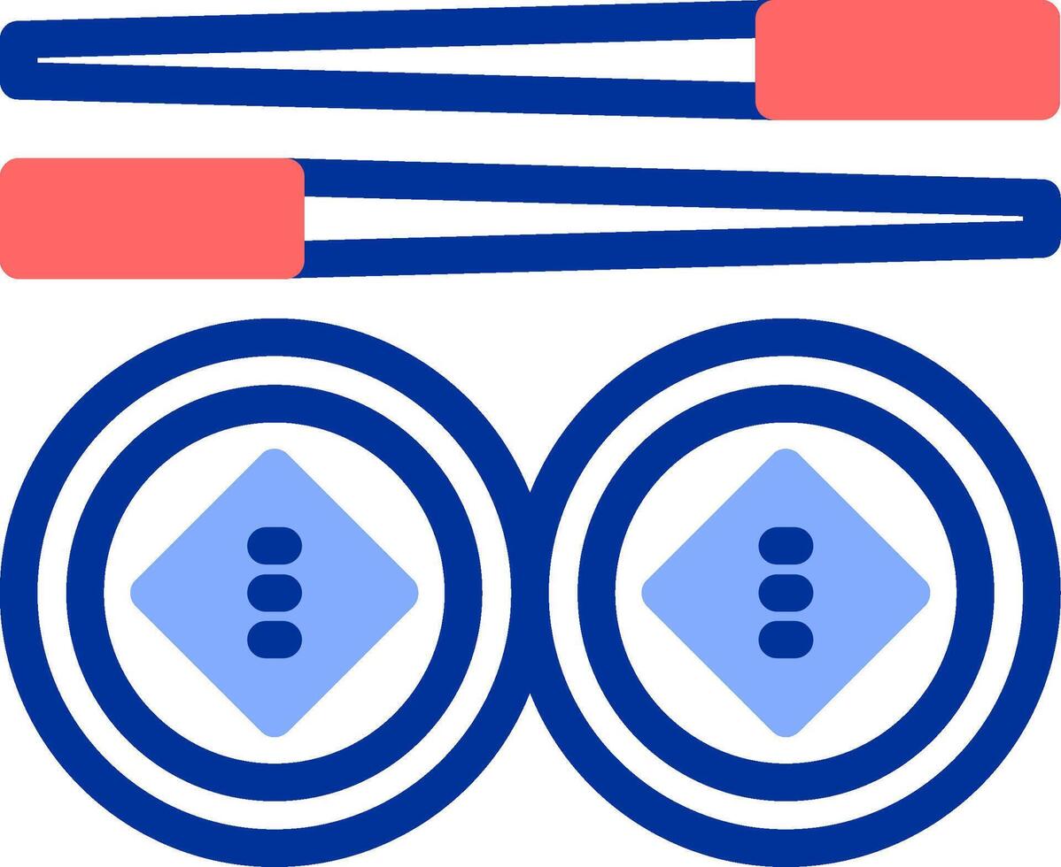 Sushi Color Filled Icon vector