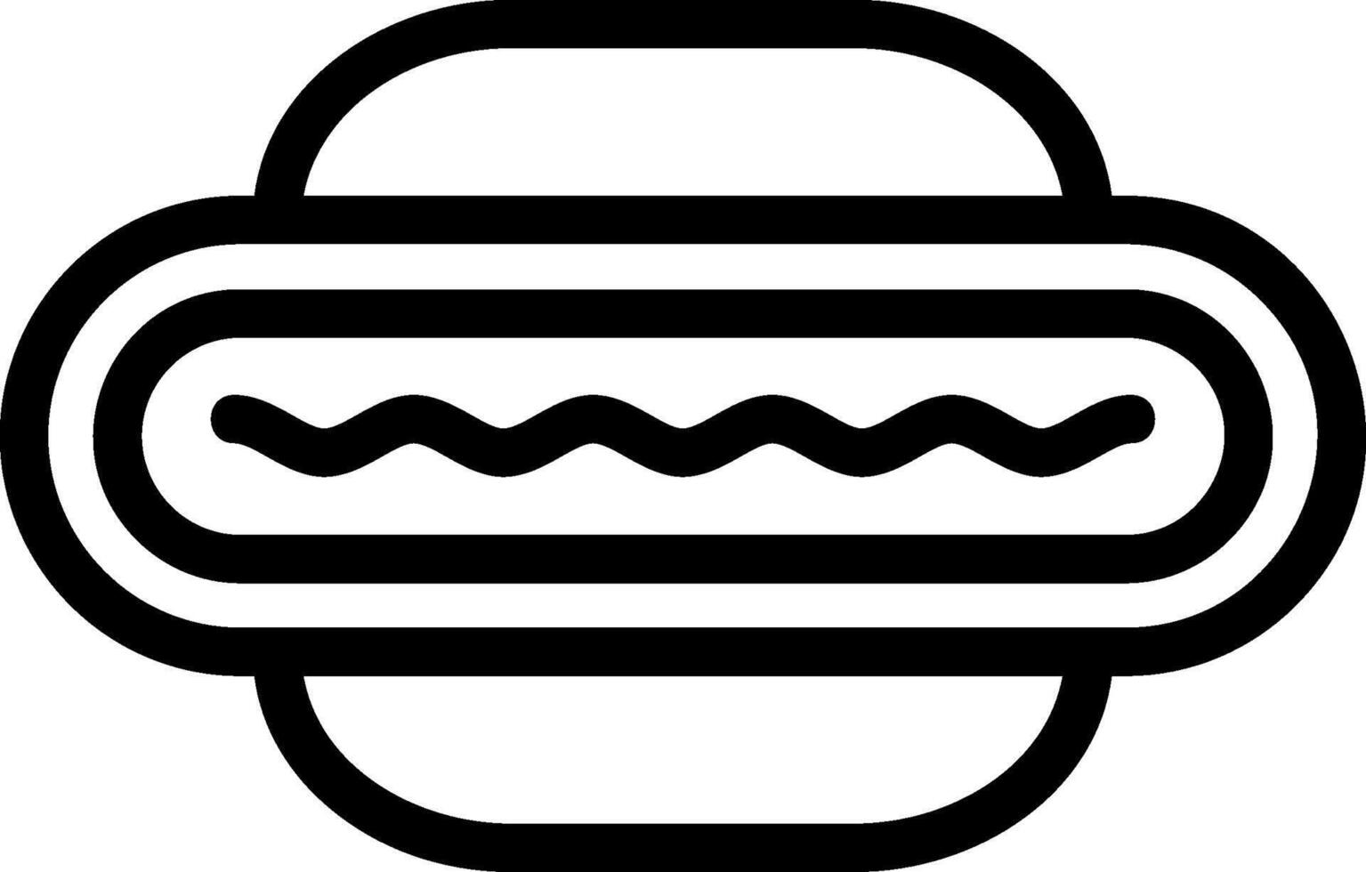 Hot Dog Line Icon vector