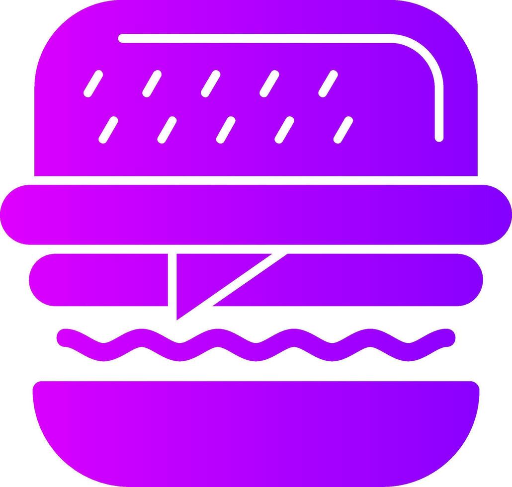 Burger Solid Multi Gradient Icon vector