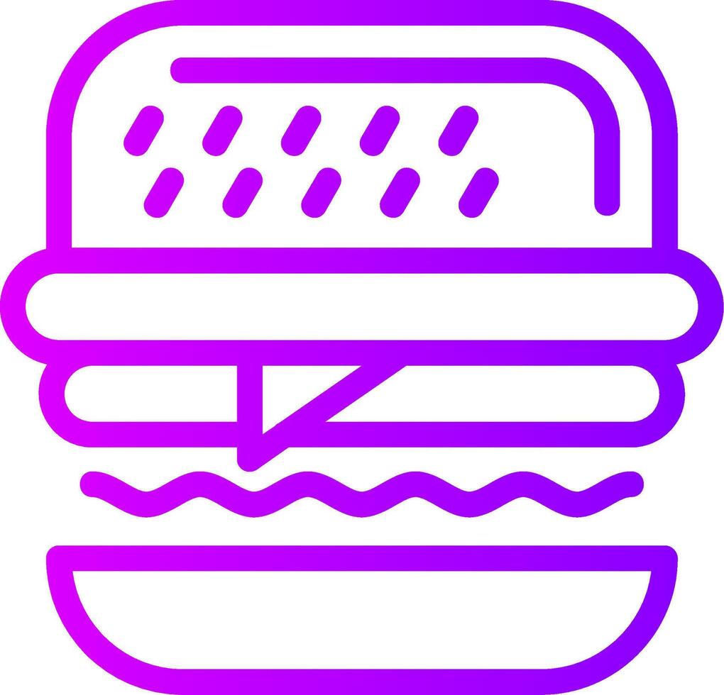 Burger Linear Gradient Icon vector