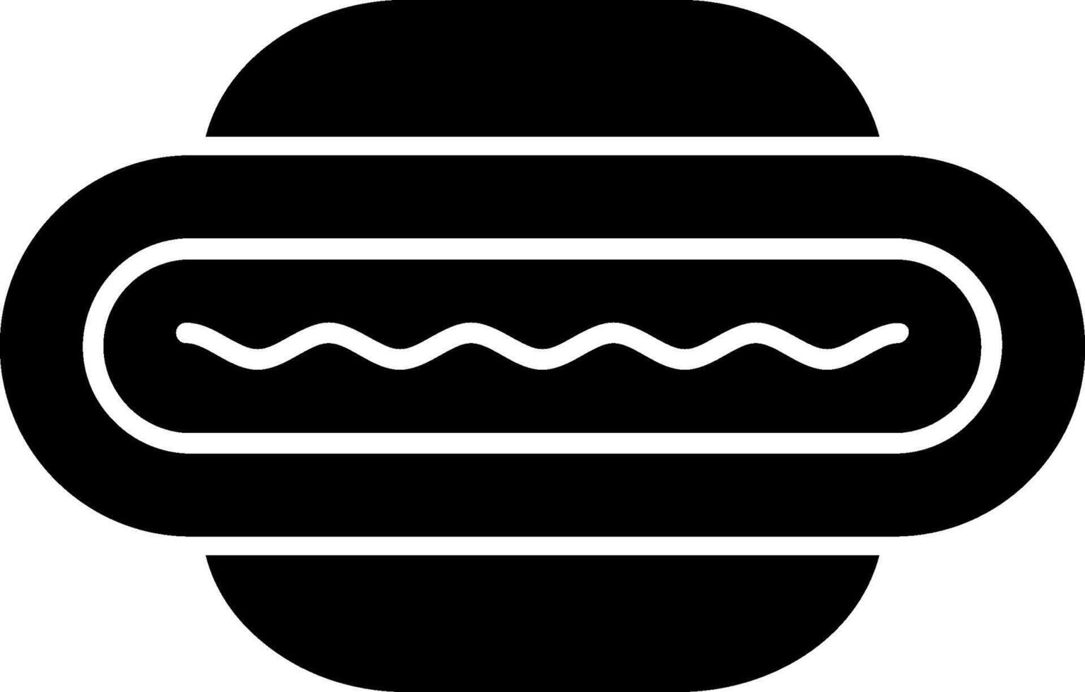 Hot Dog Glyph Icon vector