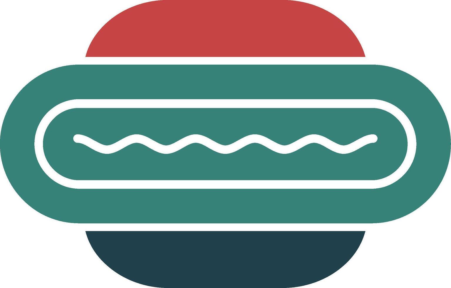 Hot Dog Glyph Two Color Icon vector