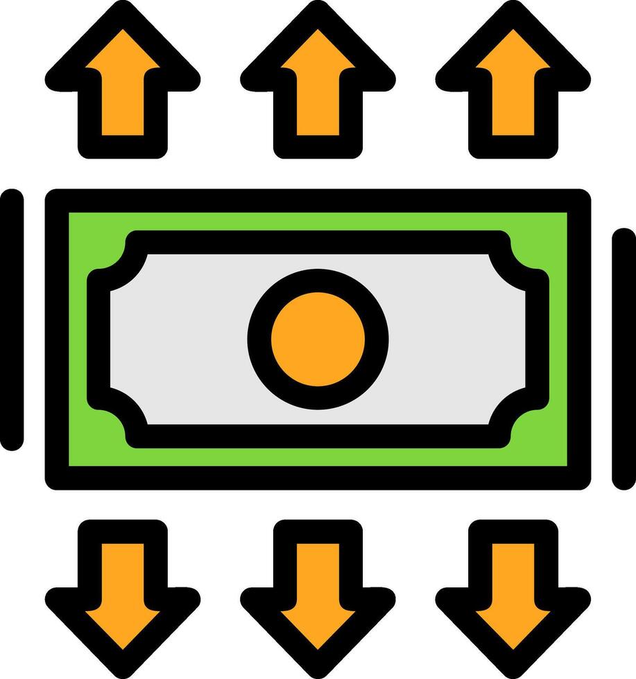 Expansion Line Filled Icon vector