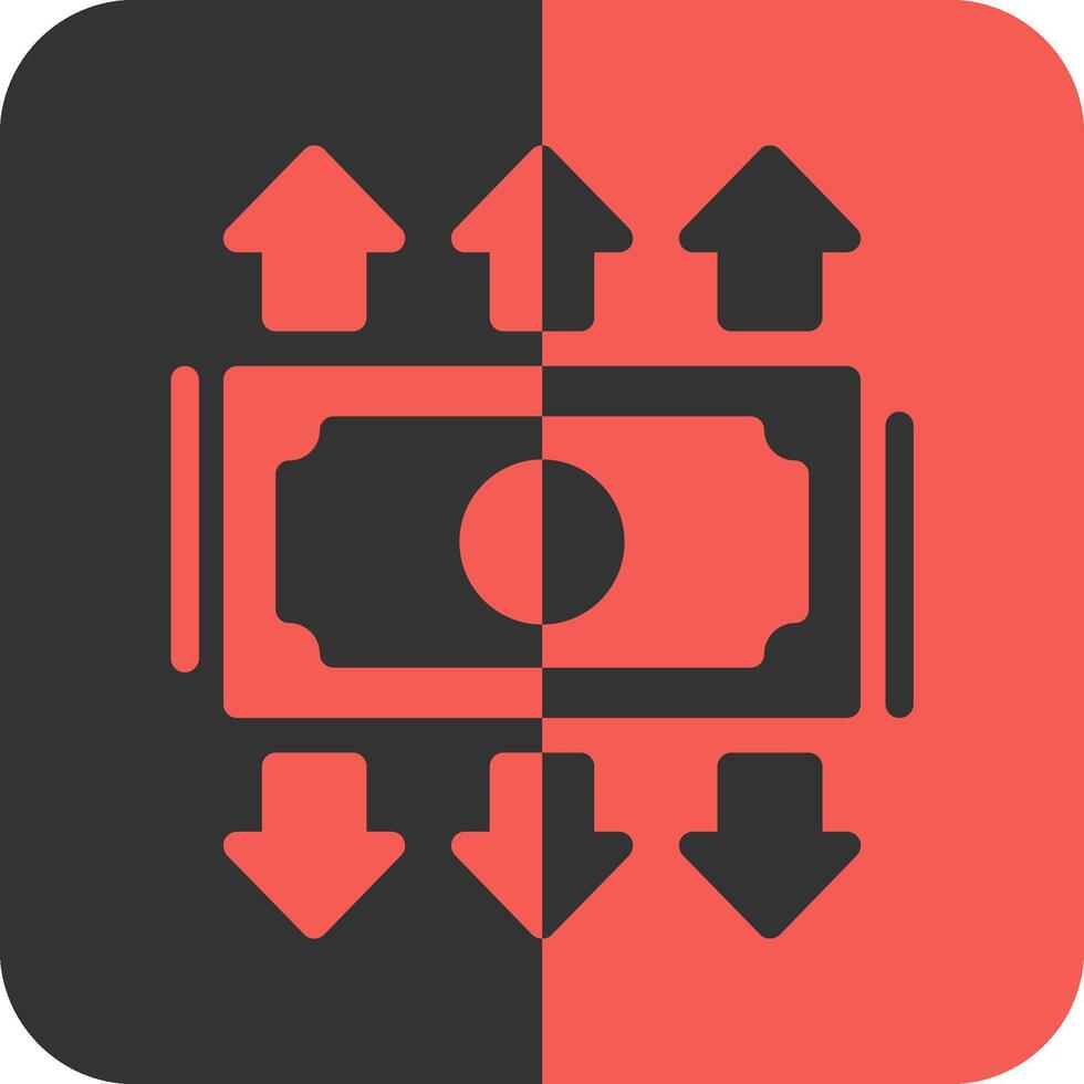 Expansion Red Inverse Icon vector