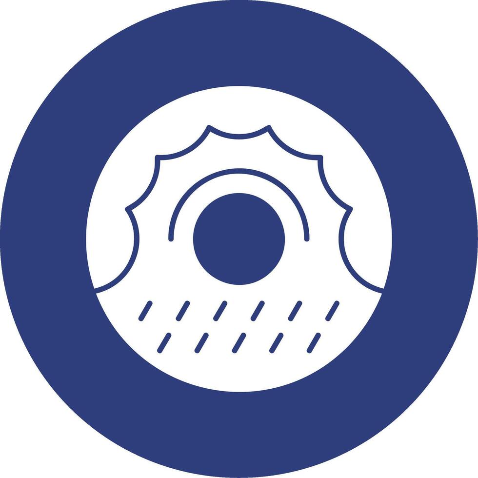 Donut Glyph Circle Icon vector