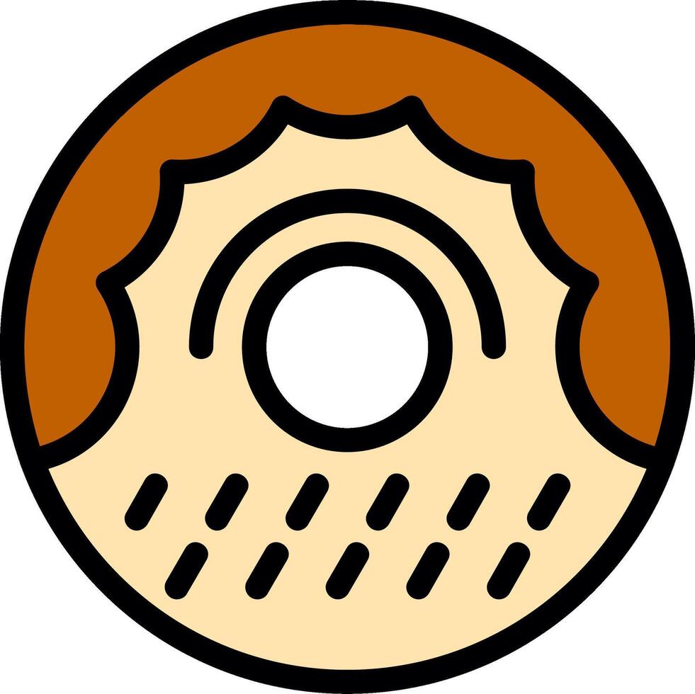 Donut Line Filled Icon vector