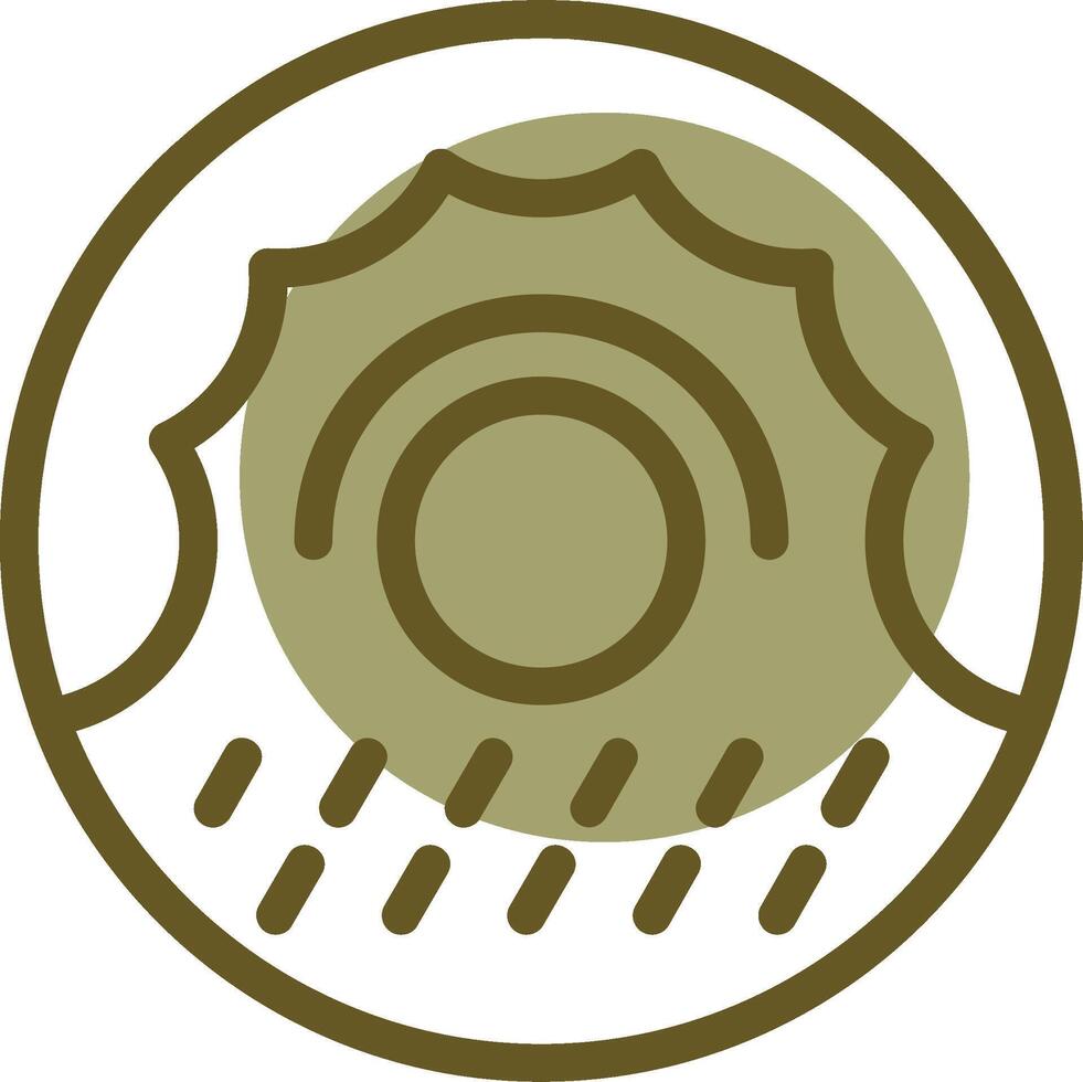 Donut Linear Circle Icon vector