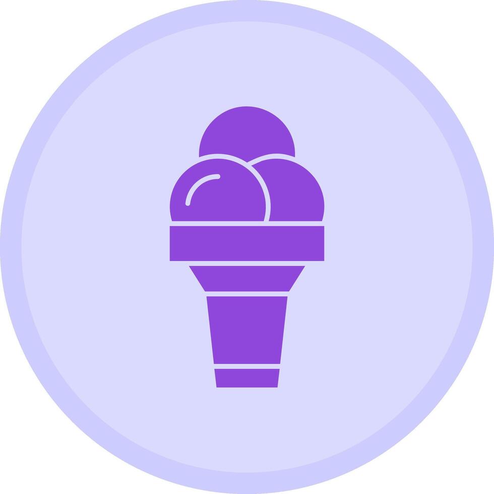 Ice Cream Cone Multicolor Circle Icon vector