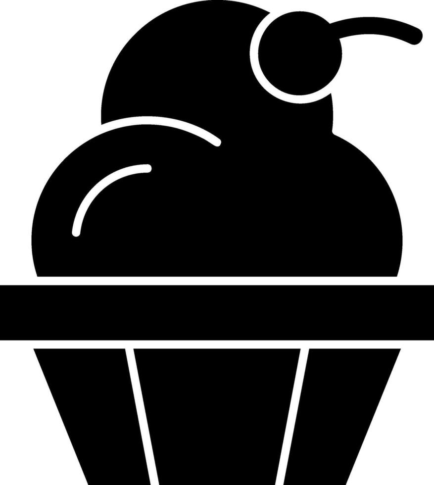 Cupcake Glyph Icon vector