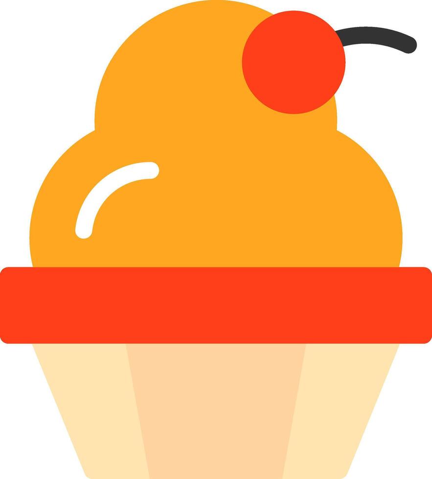 Cupcake Flat Icon vector