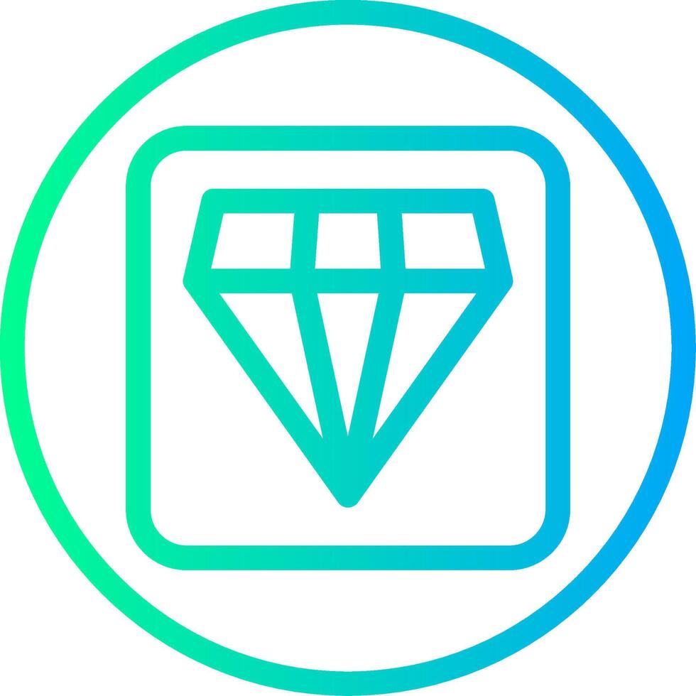 Diamond Linear Gradient Icon vector