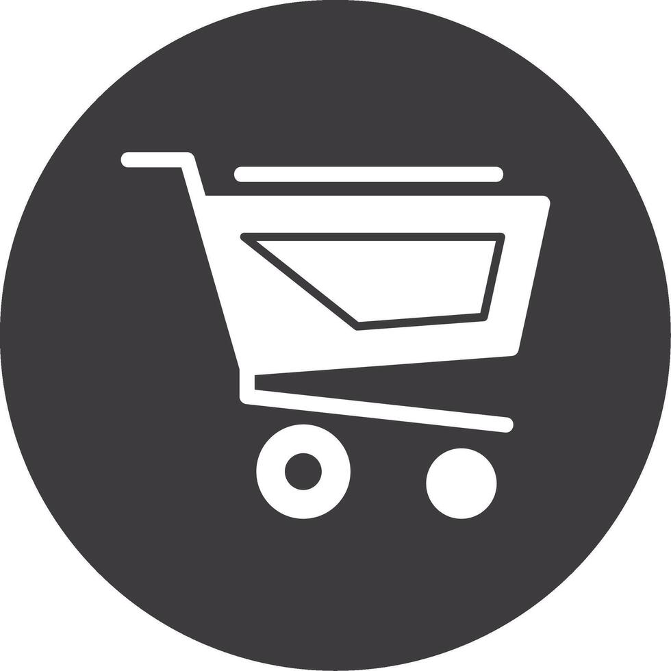 Shopping Cart Glyph Circle Icon vector