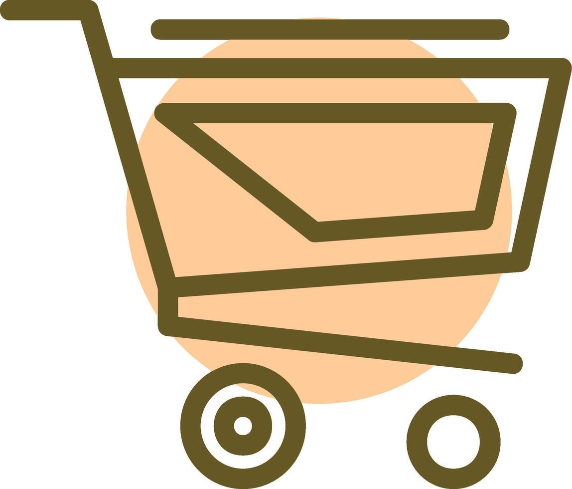 Shopping Cart Linear Circle Icon vector