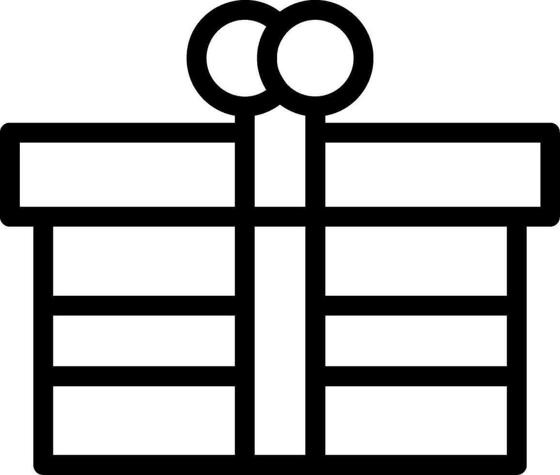 Gift Box Line Icon vector