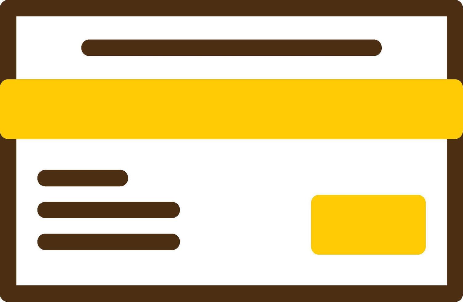 crédito tarjeta amarillo mentir circulo icono vector