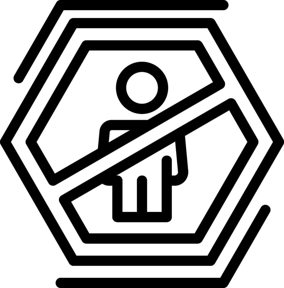 No standing Line Icon vector