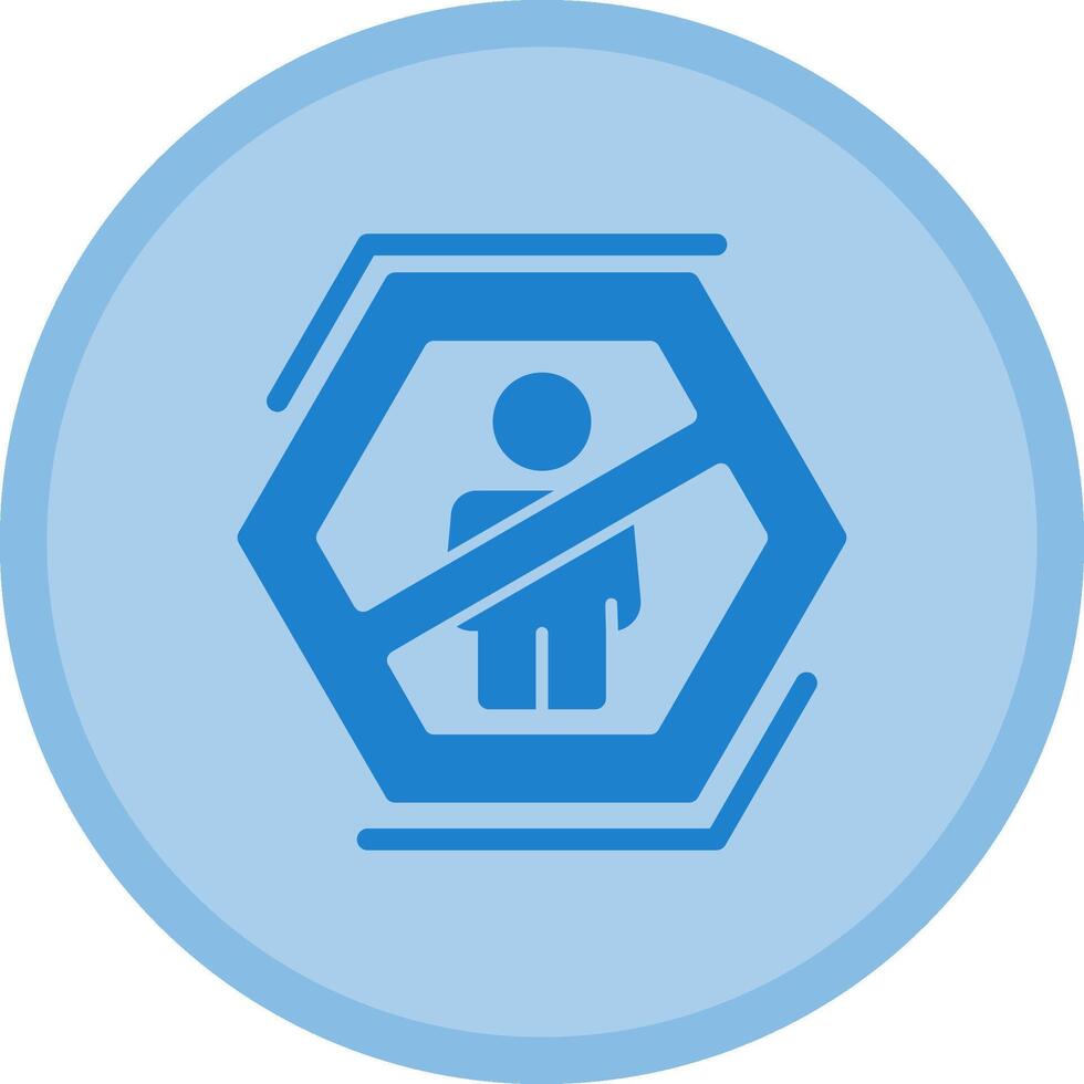 No standing Multicolor Circle Icon vector