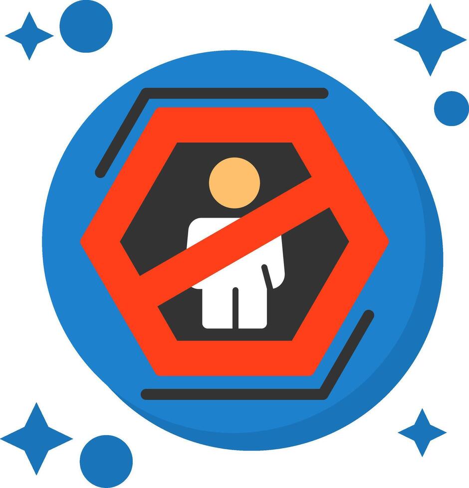 No standing Tailed Color Icon vector