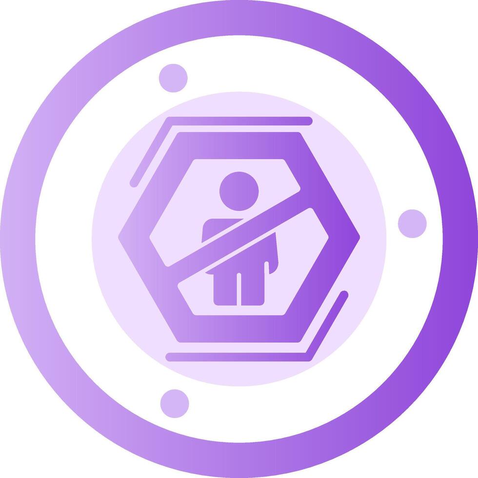 No standing Glyph Gradient Icon vector