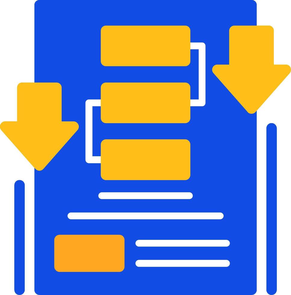 Business Plan Flat Two Color Icon vector