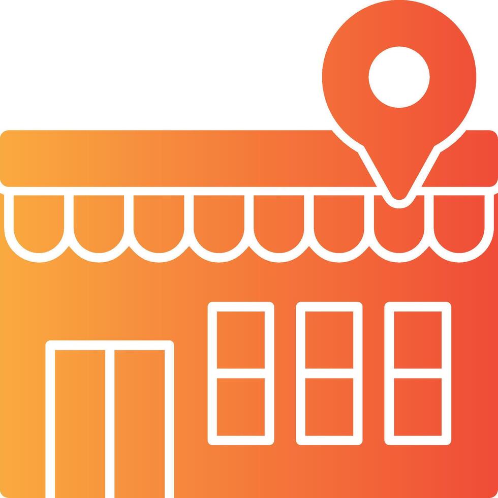 Shop Solid Multi Gradient Icon vector