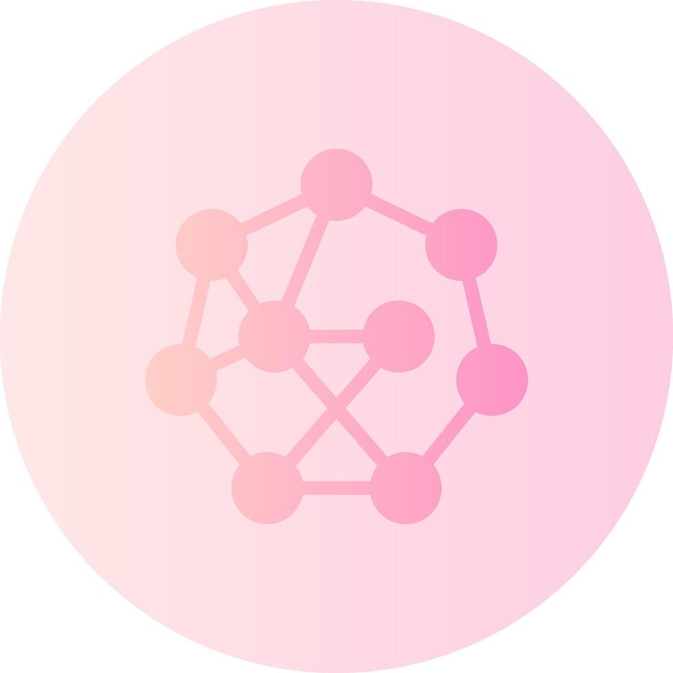 Neural Network Gradient Circle Icon vector