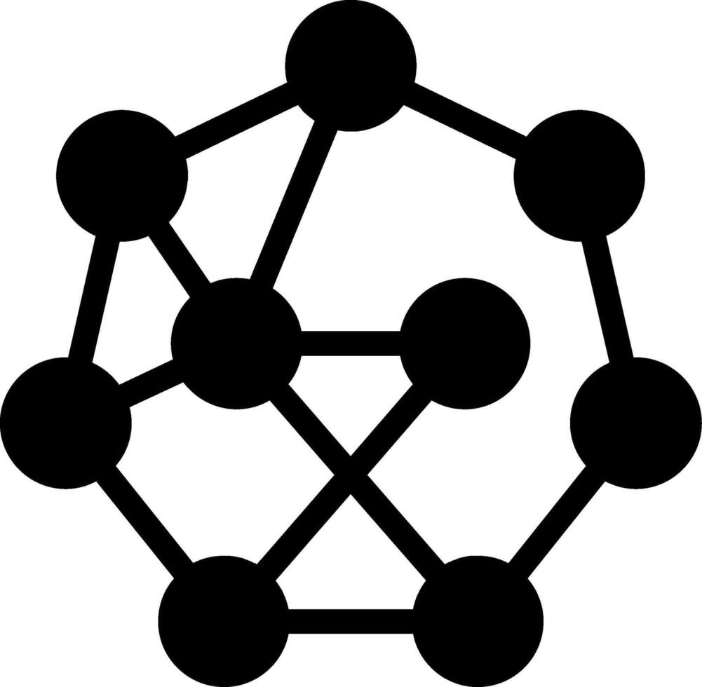 Neural Network Glyph Icon vector