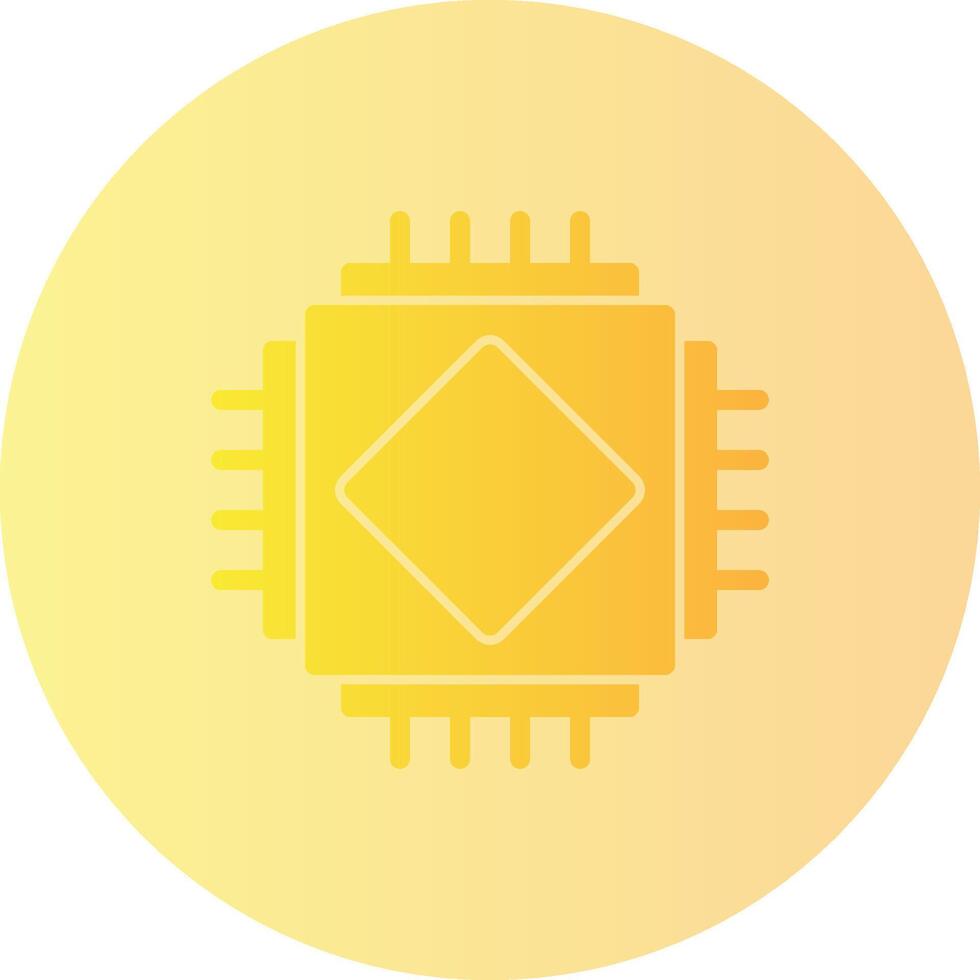 ai chip degradado circulo icono vector