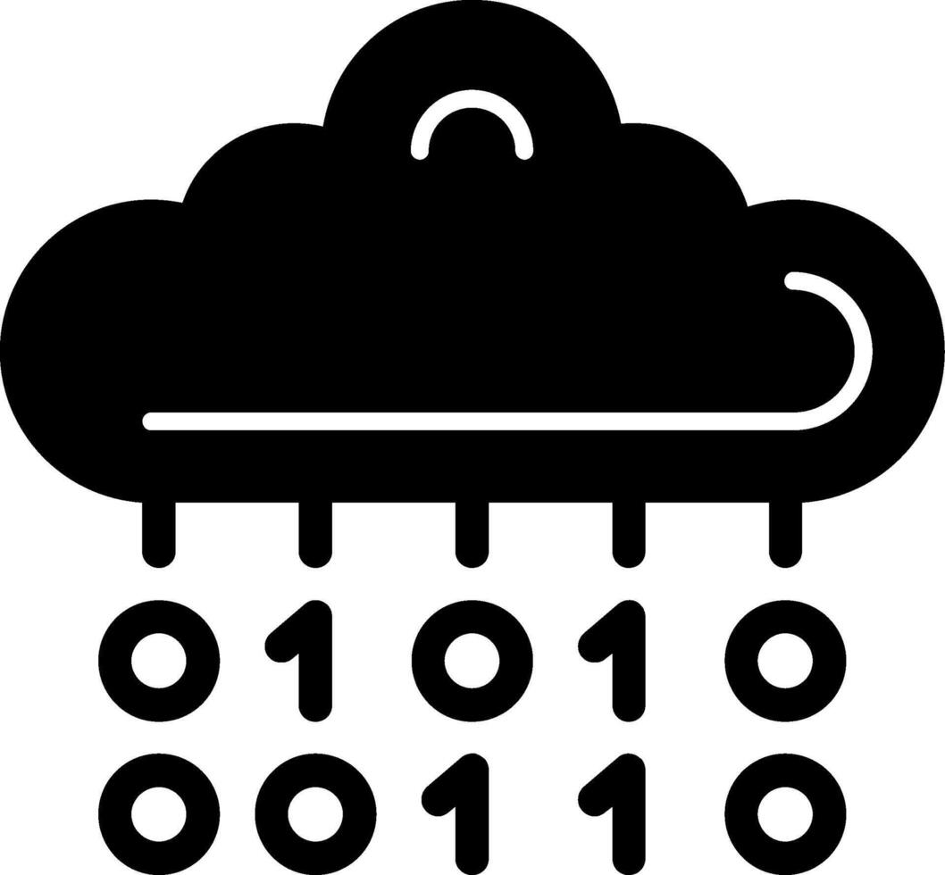 Binary Code Glyph Icon vector