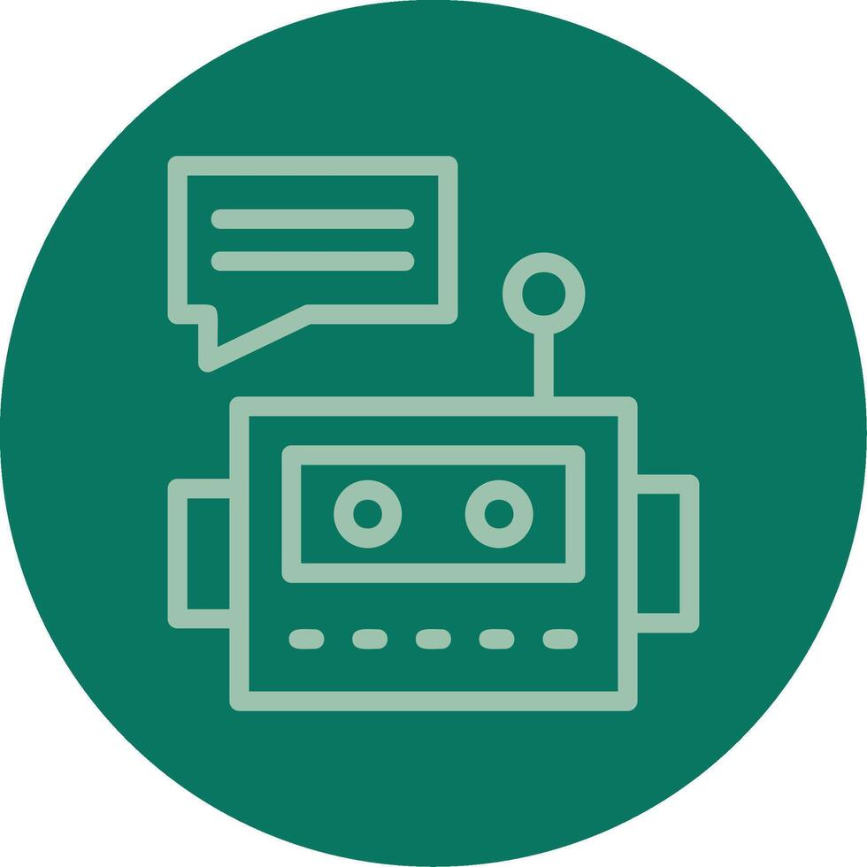 Chatbot Line Multi color Icon vector