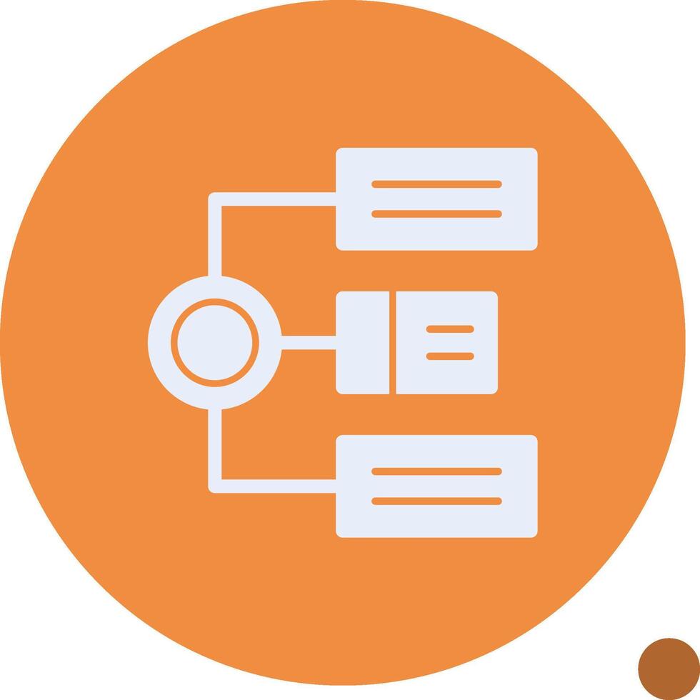 Algorithm Glyph Shadow Icon vector