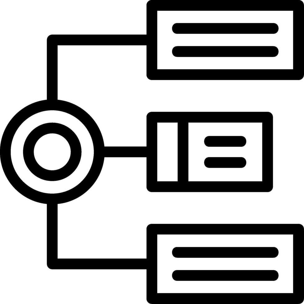 Algorithm Line Icon vector