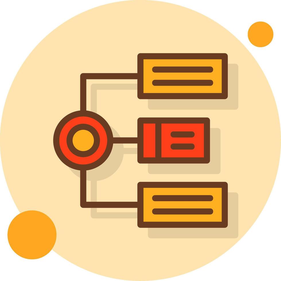 Algorithm Filled Shadow Circle Icon vector