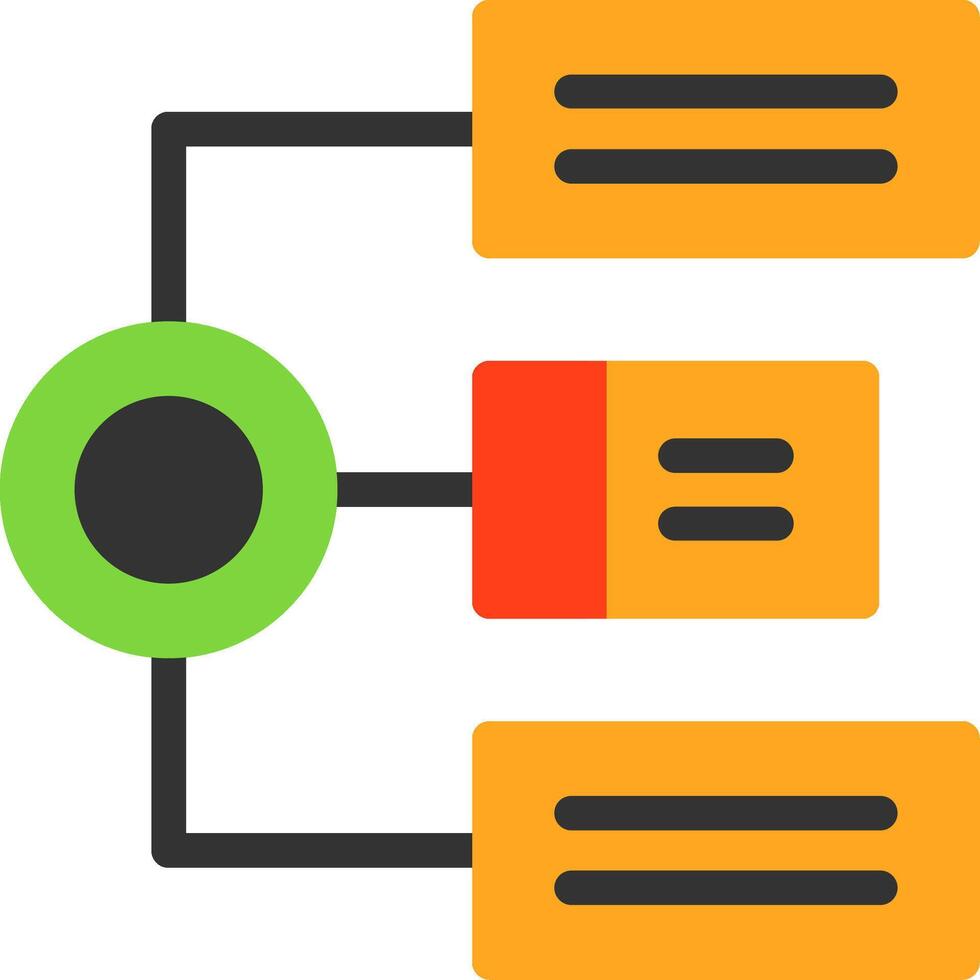 Algorithm Flat Icon vector