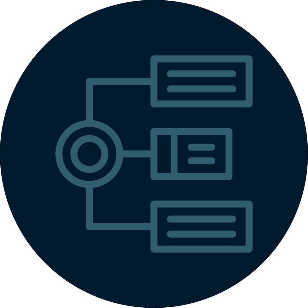 Algorithm Line Multi color Icon vector