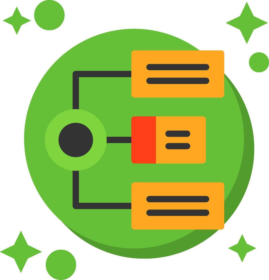 Algorithm Tailed Color Icon vector