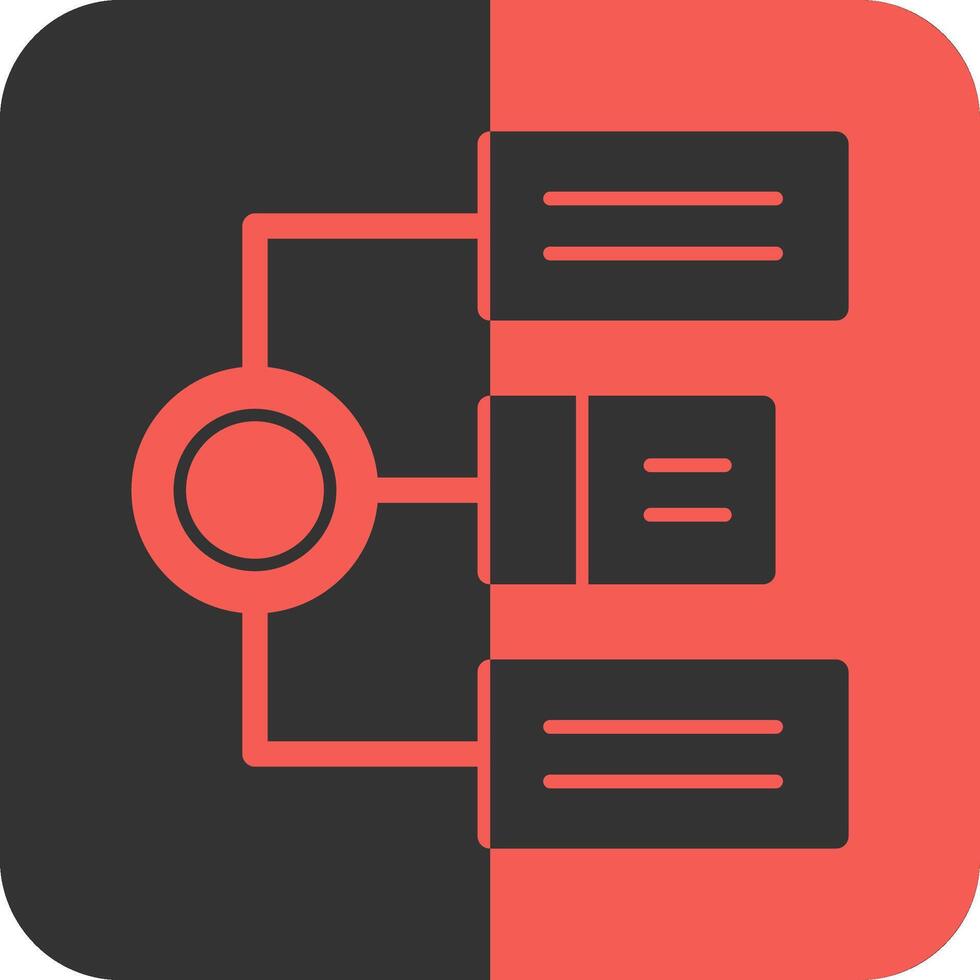 Algorithm Red Inverse Icon vector