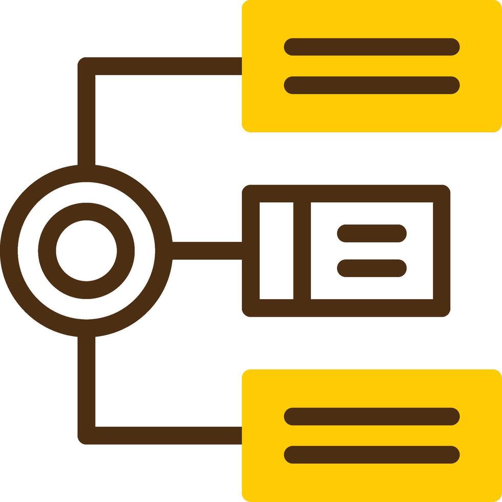 Algorithm Yellow Lieanr Circle Icon vector
