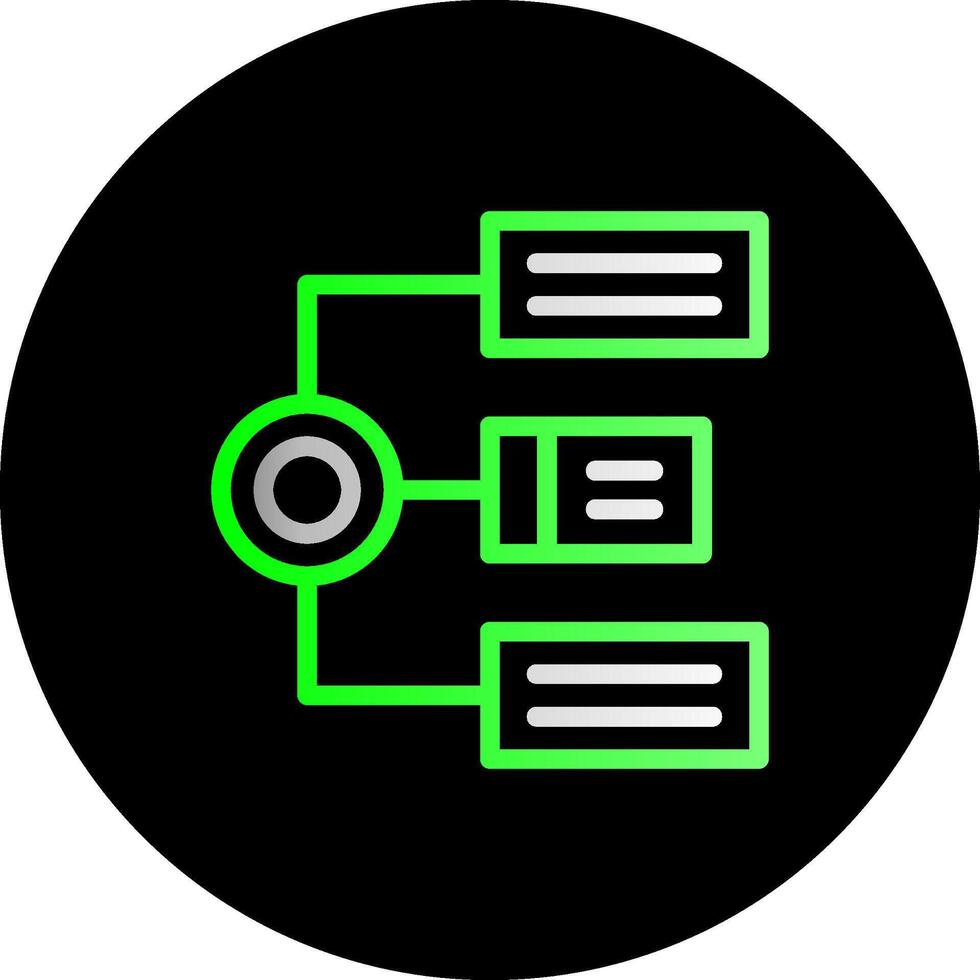 Algorithm Dual Gradient Circle Icon vector